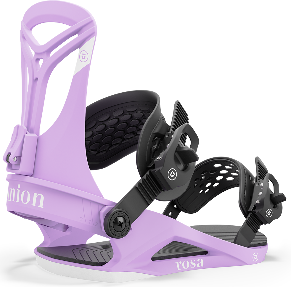 Union Rosa スノーボードビンディング ホワイト/パープル Union Women's Rosa Snowboard Bindings | Snowboards.com