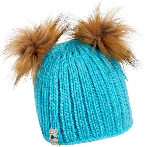 Turtle Fur Puff Balls Beanie - Youth