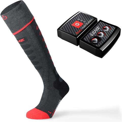 Lenz Heated Sock 5.1 Toe Cap + Lenz Lithium Pack RCB 1800 (Sock plus Battery Pack Bundle)