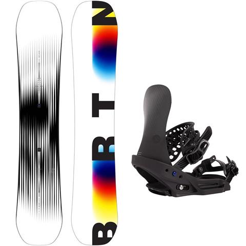 Men&#39;s Burton Custom X Snowboard + X EST Snowboard Bindings Package