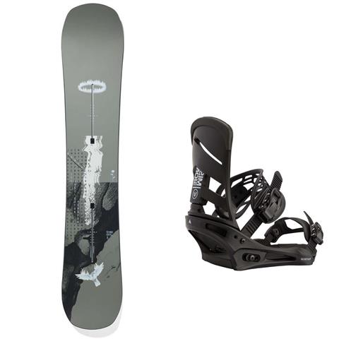 Men&#39;s Burton Instigator Snowboard + Mission Re:Flex Bindings Package