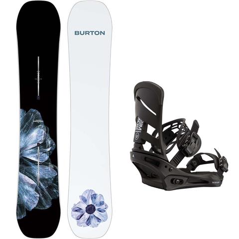 Men's Burton Process Snowboard + Mission Re:Flex Bindings Package