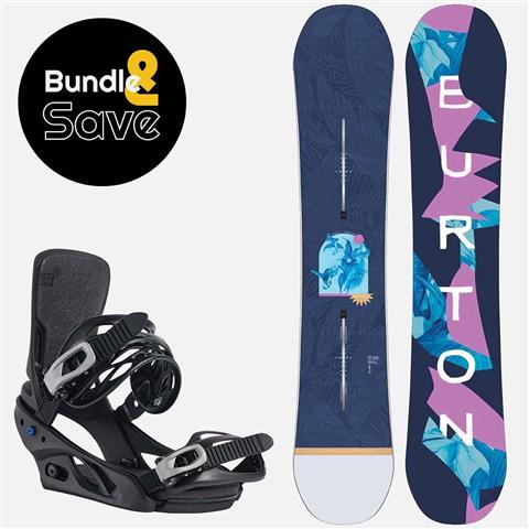 Women&#39;s Burton Yeasayer Snowboard + Burton Lexa Snowboard Bindings Package