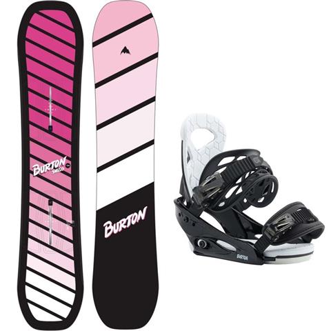Youth Smalls Pink Snowboard + Smalls Re:Flex Snowboard Bindings Package