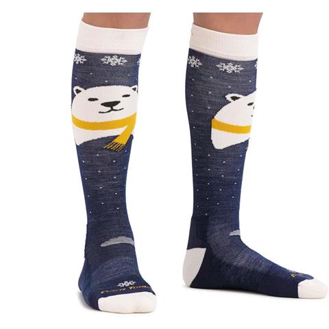 Darn Tough Polar Bear OTC Midweight Socks with Cushion w/ Padded Shin