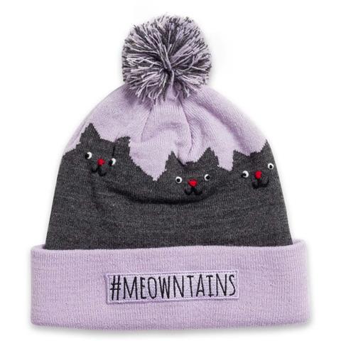 Turtle Fur Kid's #Meowntains Pom Beanie