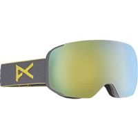 Anon M2 Goggles + Bonus Lens - Gray Frame with Gold Chrome and Blue Lagoon Lenses