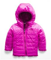 The North Face Infant Reversible Mossbud Swirl Hoodie - Youth - Azalea Pink / Dramatic Plum