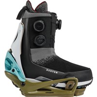Burton Men's Step On® Genesis Re:Flex Snowboard Bindings - White / Dried Moss
