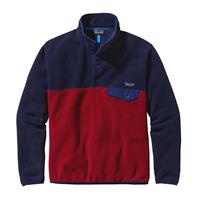 Patagonia Lightweight Synchilla Snap-T Pullover - Men's - Classic Red / Navy Blue