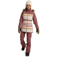 Burton Lelah Jacket - Women's - Rose Brown / Creme Brulee Woven Stripe