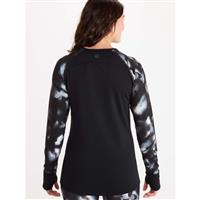 Marmot Baselayer LS Crew - Women's - Black / Solstice