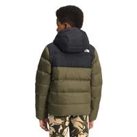 The North Face Moondoggy Hoodie - Youth - Burnt Olive Green / TNF Black