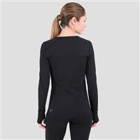 Terramar Women's 2.0 Cloud Nine Midweight Performance Baselayer Scoop Shirt - Black