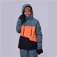 686 Geo Insulated Jacket - Boy's - Cypress Green Colorblock