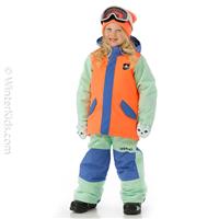Burton Parka Jacket - Toddler - Amparo Blue / Tetra Orange / Jewel Green