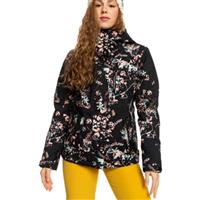 Roxy Jetty Jacket - Women's - True Black Tropical Cyanotype (KVJ5)