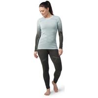 Smartwool Intraknit Thermal Merino Base Layer Pattern Crew - Women's - Bleached Aqua