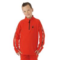 Spyder Speed Fleece Zip T-Neck - Youth - Volcano