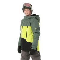 686 Geo Insulated Jacket - Boy's - Cypress Lime Colorblock