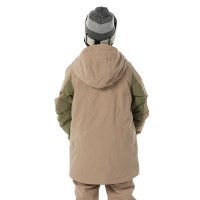 Burton Kids' Hillslope 2L Jacket - Summit Taupe / Forest Moss