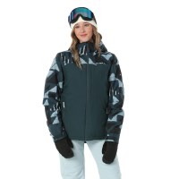 O'Neill Women's Aplite Plus Snow Jacket - Blue Triangle Ikat