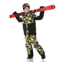 Spyder Boy's Impulse Synthetic Down Jacket - Camouflage Acid Yellow