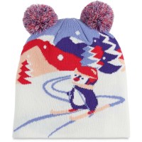 Spyder Girl's Penguin Double Pom Hat - Multi