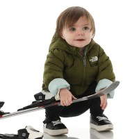 The North Face Baby Reversible Perrito Hooded Jacket - Forest Olive