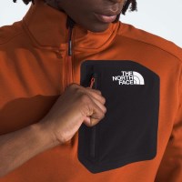 The North Face Men's Crest 1/4 Zip - Earthen Copper / TNF Black