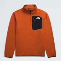 The North Face Men's Crest 1/4 Zip - Earthen Copper / TNF Black