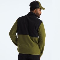 The North Face Men's Glacier Fleece 1/2 Zip - Forest Olive / TNF Black