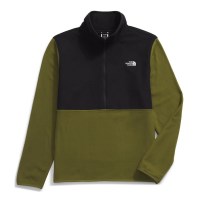 The North Face Men's Glacier Fleece 1/2 Zip - Forest Olive / TNF Black