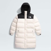 The North Face Women's Nuptse Parka - White Dune / TNF Black