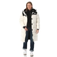 The North Face Women's Nuptse Parka - White Dune / TNF Black