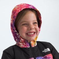 The North Face Kids' Freedom Insulated Jacket - Radiant Poppy Blowing Wind Print