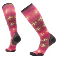 Smartwool Women&#39;s Ski Zero Cushion Paths Crossed Print OTC Socks