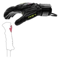 Leki Adult WCR C-Tech 3D Glove - Black Ice Lemon