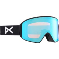 Anon M4 Goggle Cylindrical + Bonus Lens + MFI Face Mask - Black Frame with Perceive Variable Blue & Perc Cloudy Pink Lenses (20354104004)