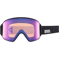 Anon M4 Goggle Cylindrical + Bonus Lens + MFI Face Mask - Black Frame with Perceive Variable Blue & Perc Cloudy Pink Lenses (20354104004)