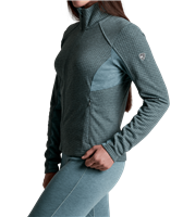Kuhl Women's Reactiv Grid Fleece FZ - Mineral Blue
