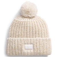 The North Face Cozy Chunky Cabin Beanie - Gardenia White / Gravel / Khaki Stone / Gardenia White