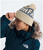 The North Face Retro Cabin Beanie - Gravel / Shady Blue