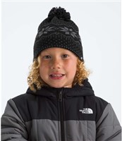 The North Face Youth Cabin Ski Tuke Hat - TNF Black Jacquard
