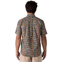 Patagonia Men's Go To Shirt - Salmon Energy / Old Growth Green