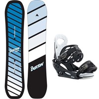 Youth Burton Smalls Blue Snowboard + Smalls Re:Flex Snowboard Bindings Package