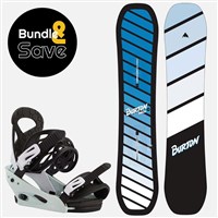 Youth Burton Smalls Blue Snowboard + Smalls Re:Flex Snowboard Bindings Package