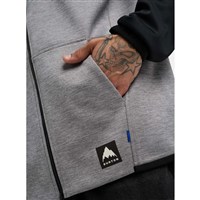 Burton Crown Weatherproof Full-Zip Fleece - Men's - Gray Heather / True Black (26)