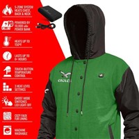 Men's ActionHeat Philadelphia Eagles 5V Heated Varsity Jacket - Green / Black