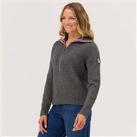 Krimson Klover Women's Demi 1/4 Zip Sweater - Charcoal